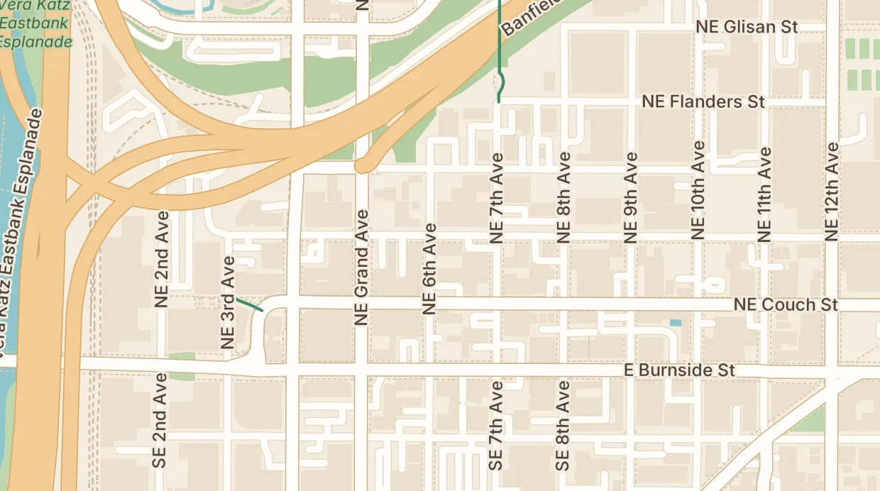 A map of the streets around BAR Botellón