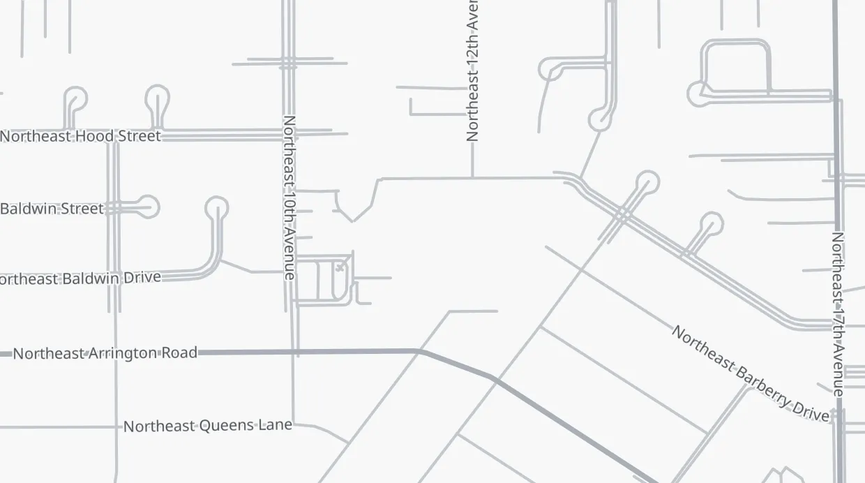 A map of the streets around Mooberry Elementary School