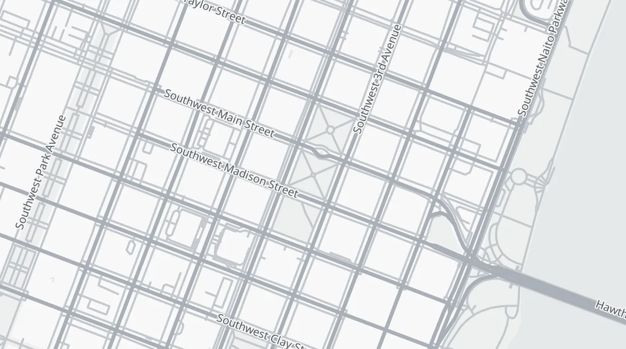 A map of the streets around Chapman Square