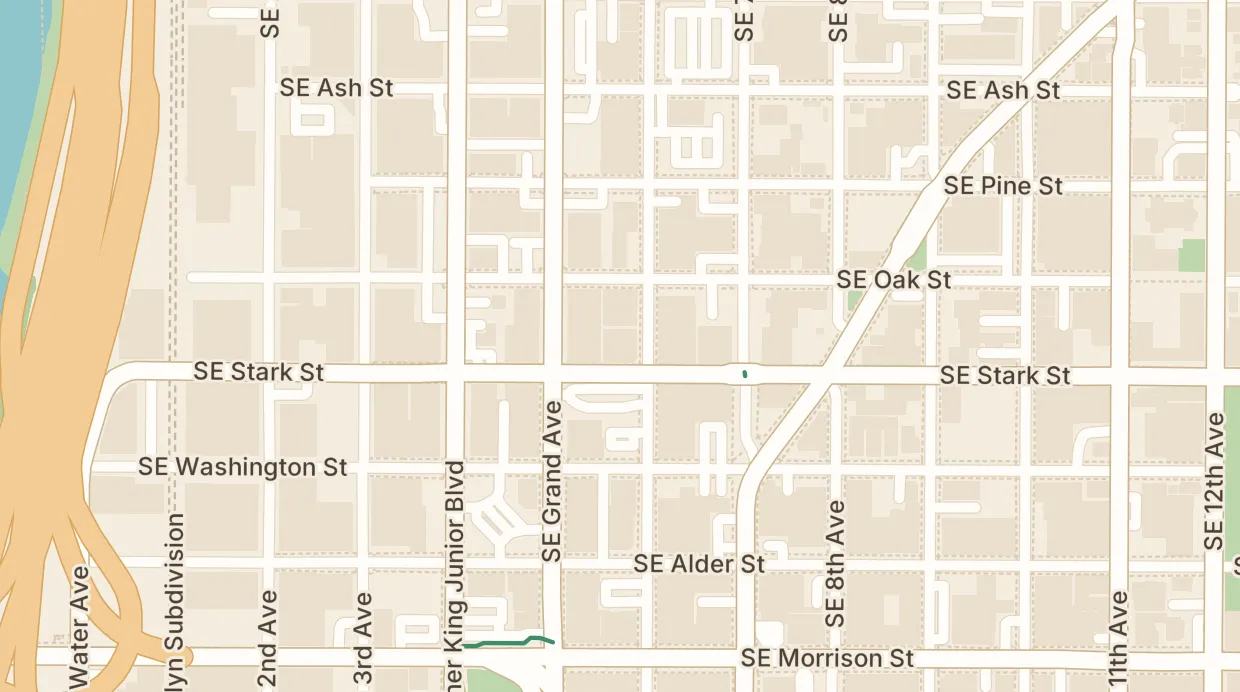 A map of the streets around Milagro